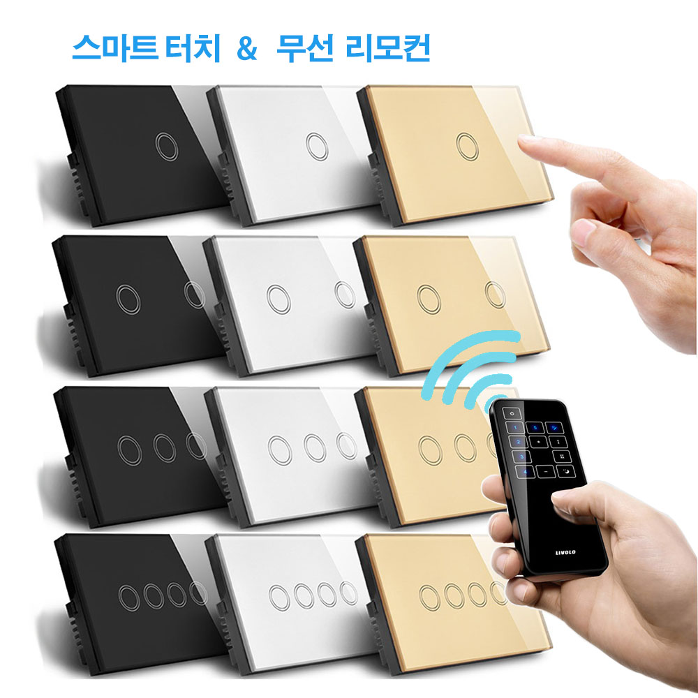 ELS41.0XTPS-UA-0X :고급 크리스탈 터치패널 DIY/ 1~4구 스위치용/색상은 옵션 선택 요망