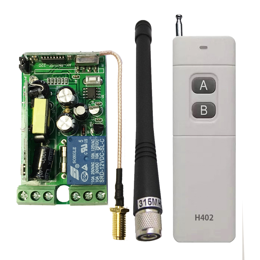 ERM21A.01S10R3R1/H4021 장거리 무선 조절 스위치 세트/1출력/85~250AC/10A/PFC/3KM 리모컨 포함