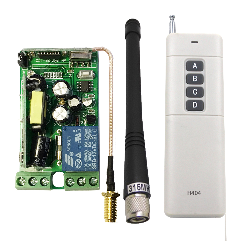ERM21A.01S10R3R1/H4041 장거리 무선 조절 스위치 세트/1출력/85~250AC/10A/PFC/3KM 리모컨 포함