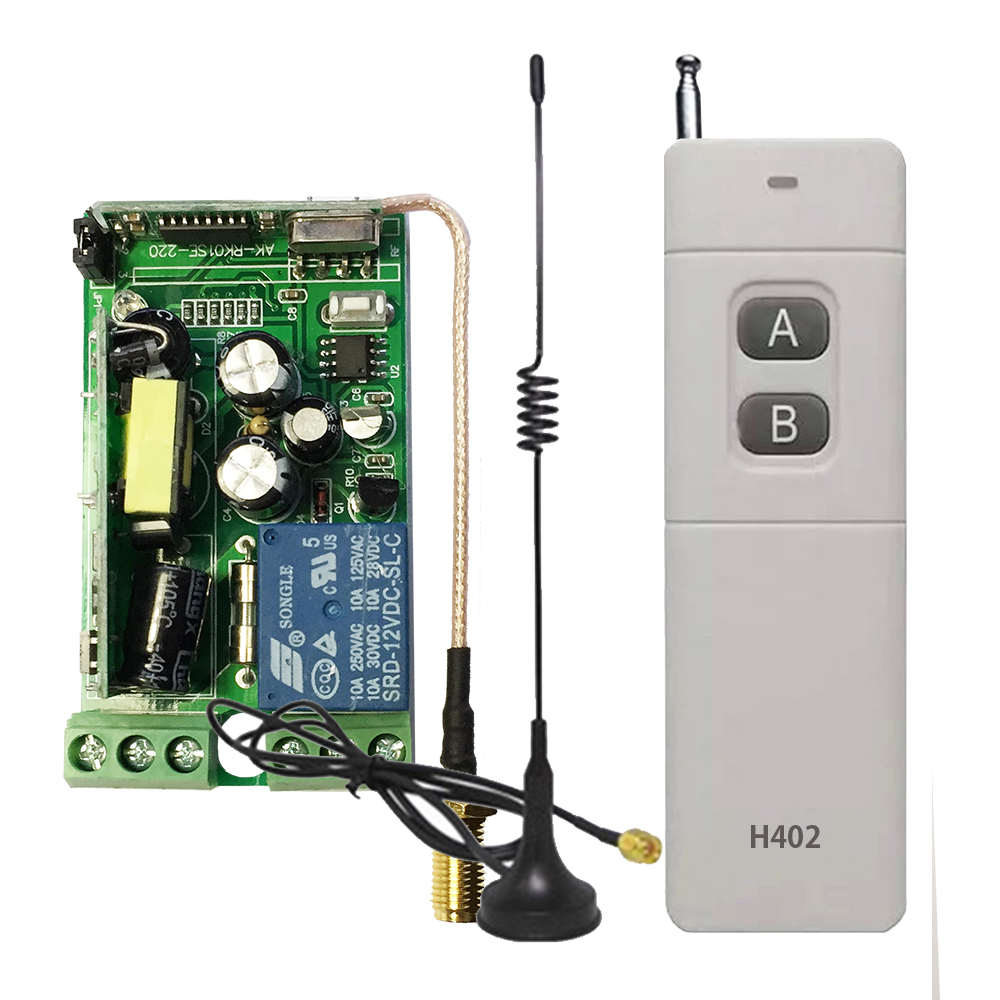 ERM21A.01S10R3S1/H4021 장거리 무선 조절 스위치 세트/1출력/85~250AC/10A/PFC/3KM 리모컨 포함