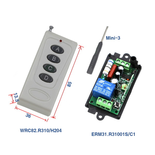 ERM31.R31001SA0/H2041 ¹«¼± ¼ö½Å ¸±·¹ÀÌ À¯´ÏÆ®/1Ãâ·Â/220VC/10A
