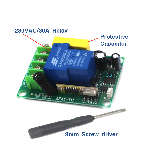 ERM32A.01S30R4/AXX 다목적 무선수신 스위치/1출력/250VAC/30A/433MHz