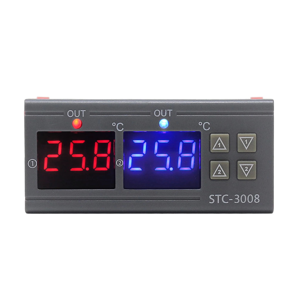 [ATI]STC-3008  마이컴식 듀얼 냉동/냉온열기 자동제어기/2입력/2출력