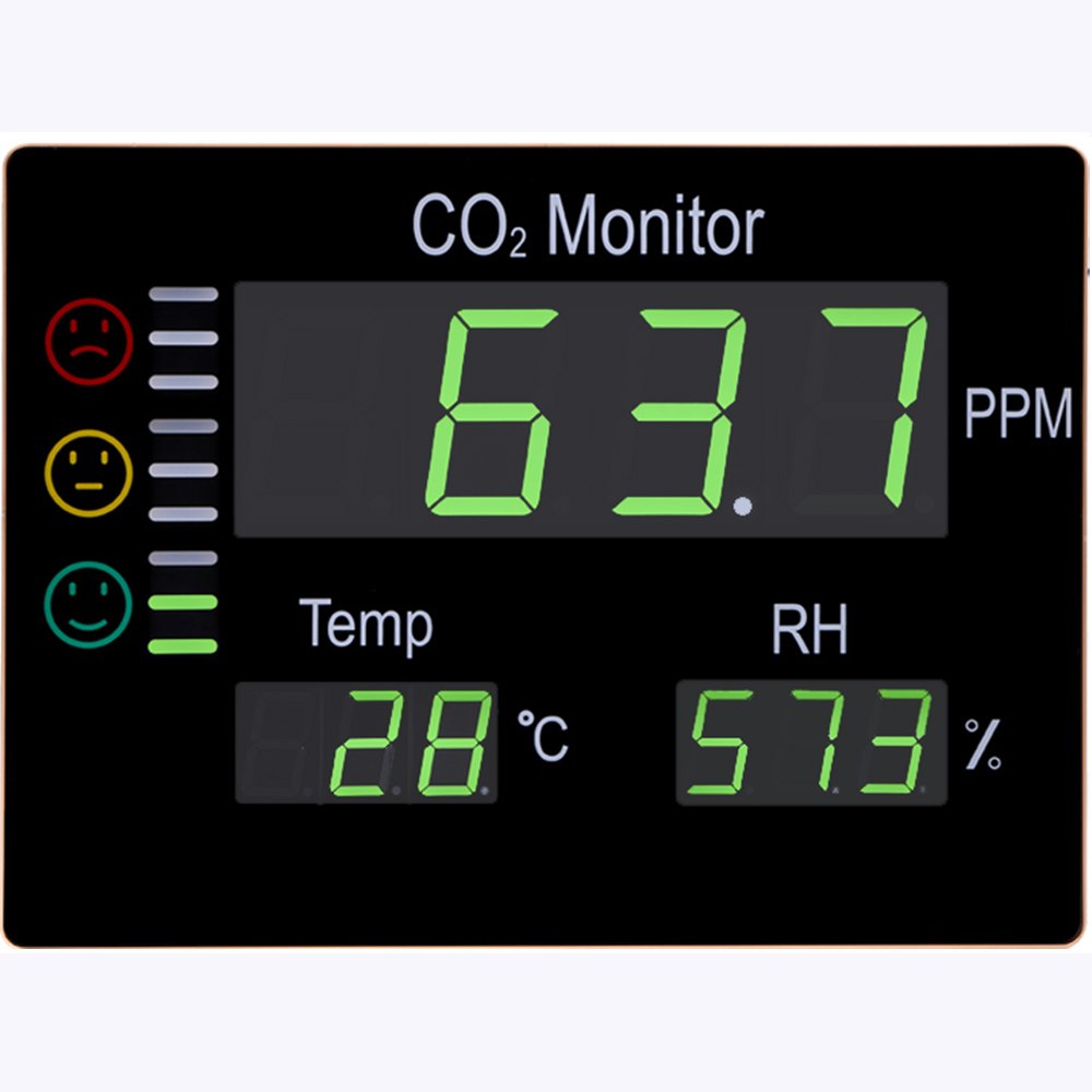 HT2008 대화면 CO2(공기질-미세먼지외) 모니터