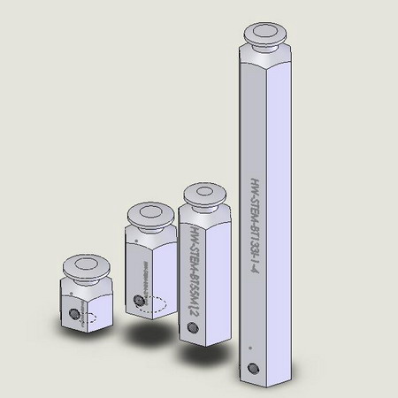 Valve stem button-133i-1-4u, 밸브 스템 연장 -133mm x 1/4 인치
